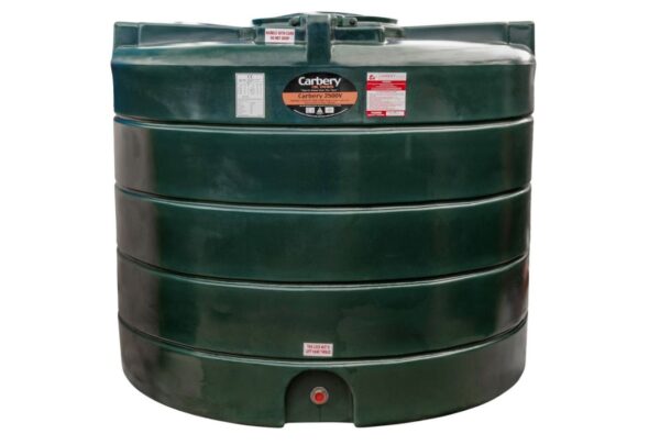 2500V Vertical Tank Green Single Skin Oil Tanks