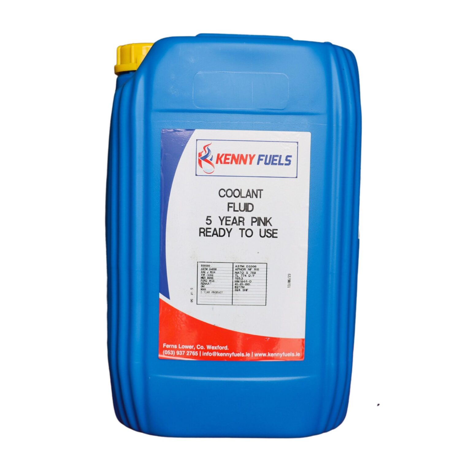 Kenny Fuels 5 Year Pink Coolant 20L Ready For Use. Kenny Fuels