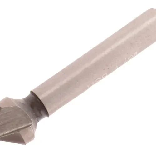 Metal countersink bit with multiple cutting edges for clean finishing. It is ideal for woodworking and metal applications.