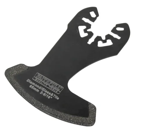 Faithfull diamond grout removal blade for oscillating multi tools. It is designed for removing grout and cutting abrasive materials.